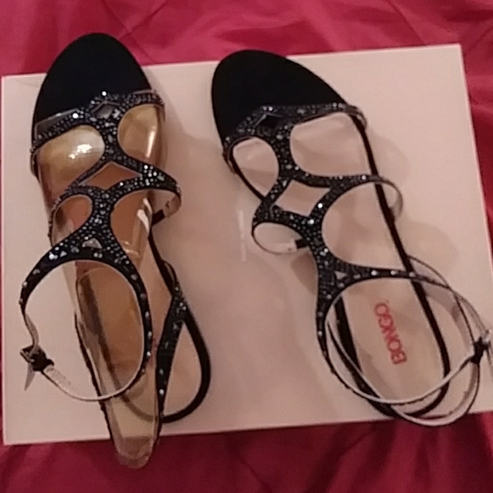 Black stones sandals